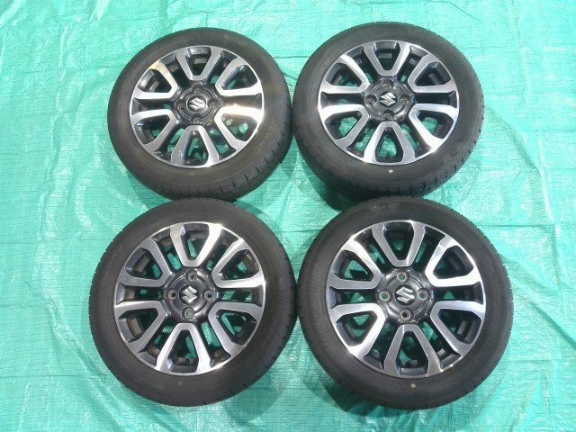 ★個人宅配送不可 スズキ MR41S ハスラー Jスタイル 15インチ 4.5J+45 PCD 100 4H ハブΦ54 165/60R15 純正 タイヤホイール 4本セット拍卖