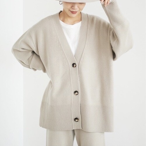 plage 【R’IAM】Washable WOOL カーディガン ベージュ プラージュ拍卖