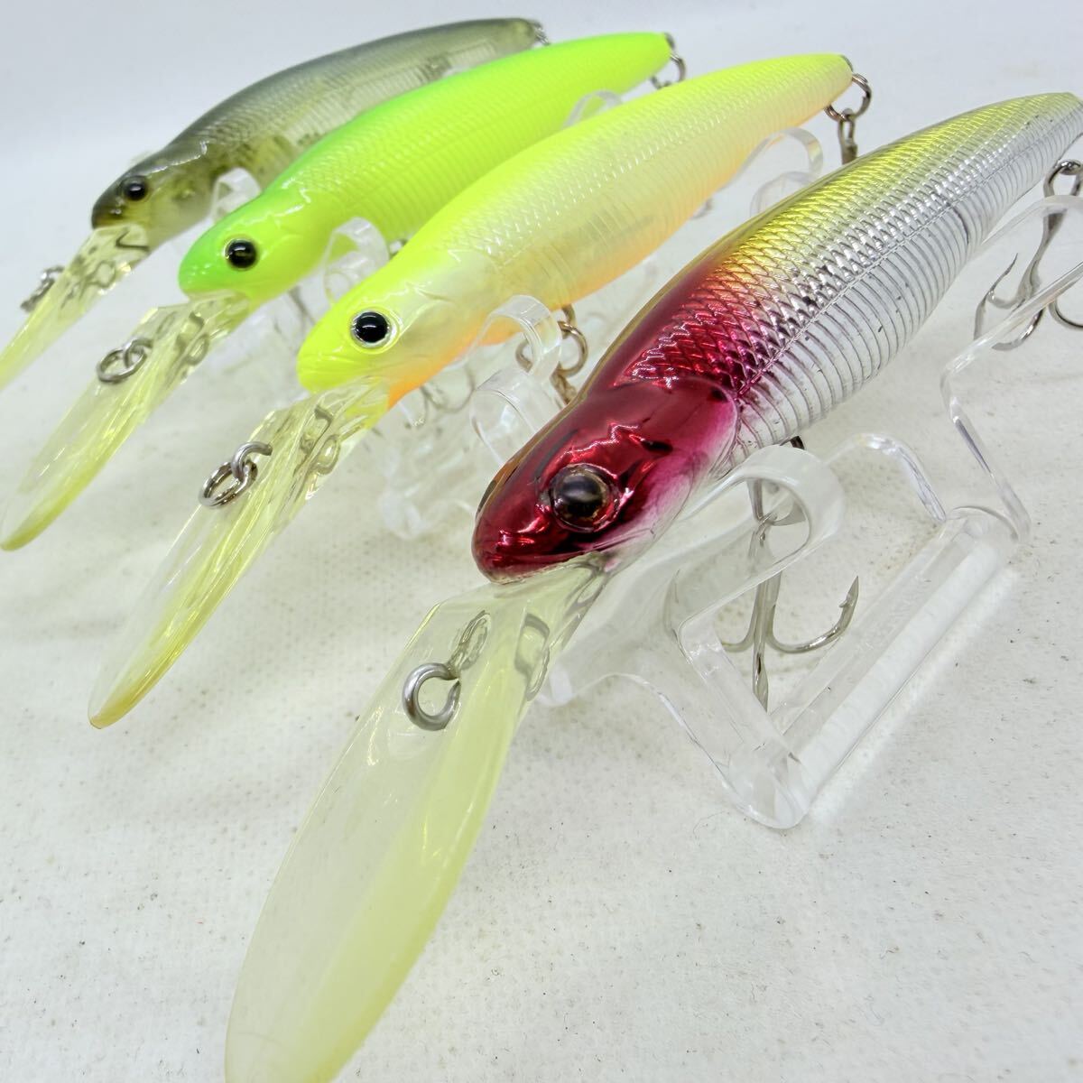 送料無料・美品『エバーグリーン キッカーイーター 4個セット』EVER GREEN KICKER EATER SP サスペンド ミノー ロングビル拍卖