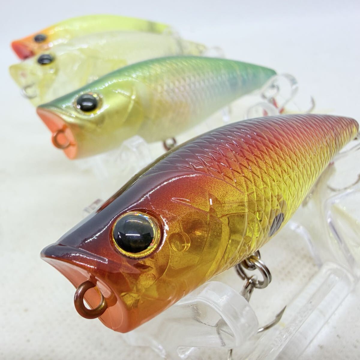 送料無料・美品『エバーグリーン コンバットポッパー 4個セット』EVERGREEN トップウォーター ポッパー ④2拍卖