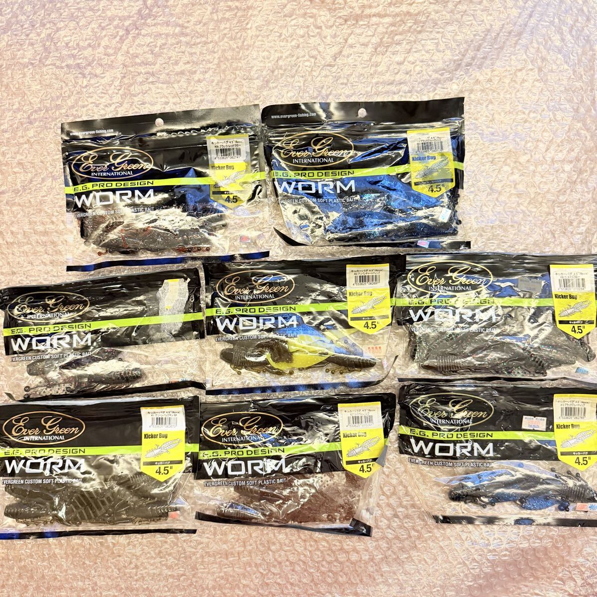 送料無料『エバーグリーン キッカーバグ 4.5インチ 37本 ワームセット』EVER GREEN Kicker Bug 開封済み 未使用 ⑩264拍卖