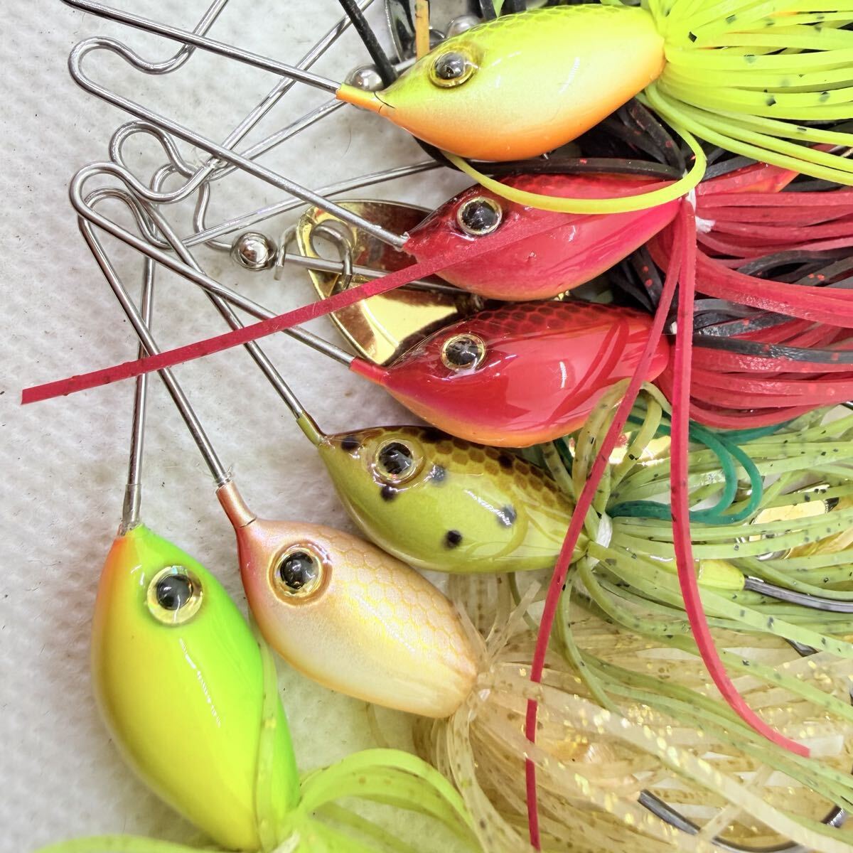 送料無料・美品『エバーグリーン SRミニ 6個セット 実測10g/12g/13g/14g/15g』EVERGREEN SR MINI スピナーベイト ⑩279拍卖