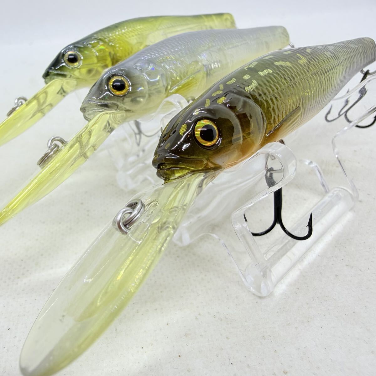 送料無料・美品『メガバス ライブX リバイアサン (SP) 3個セット』MEGABASS LIVE-X LEVIATHAN ロングビル サスペンド ミノー拍卖