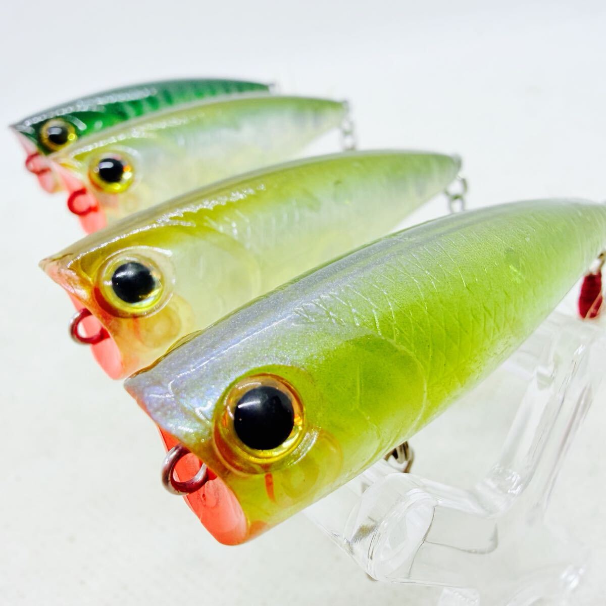 送料無料・美品『ラッキークラフト ベビーポッパー 4個セット』LUCKYCRAFT BEVY POPPER ポッパー トップウォーター拍卖
