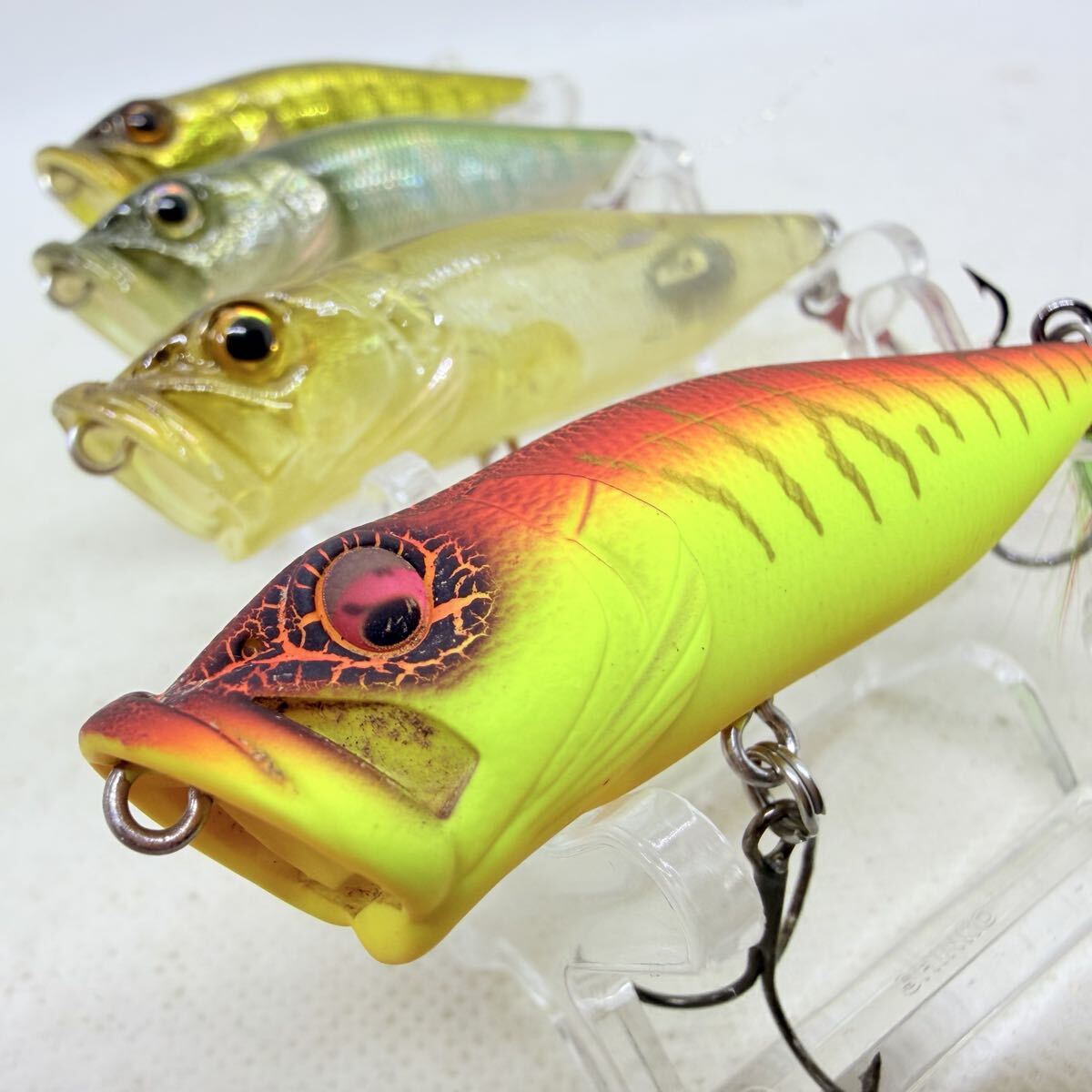 送料無料・美品『メガバス POP-X 4個セット』MEGABASS POPX ポップX ポップエックス ポッパー トップウォーター拍卖