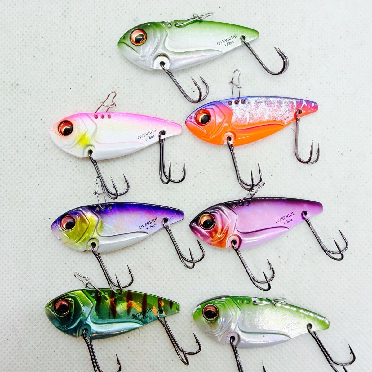 送料無料・美品『O.S.P オーバーライド 3/8oz 1/2oz 7個セット』OSP OVERRIDE オーエスピー メタルバイブ バイブレーション拍卖