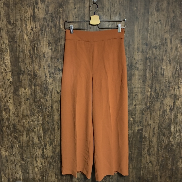 C49◇ZARA WOMAN | ザラウーマン ハイウエスト ワイドパンツ テラコッタ レディース USASサイズ 中古品拍卖