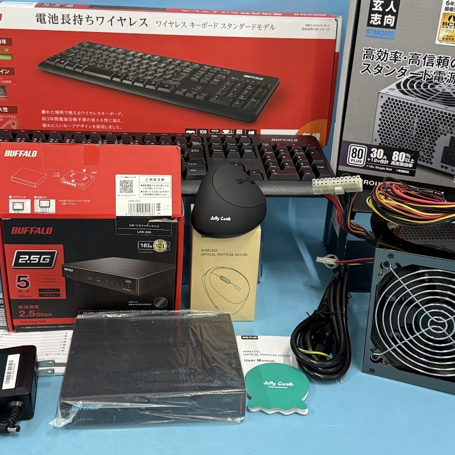 【B645-10】マウス キーボード ハブ ATX電源ユニット 計4点 まとめ売り拍卖