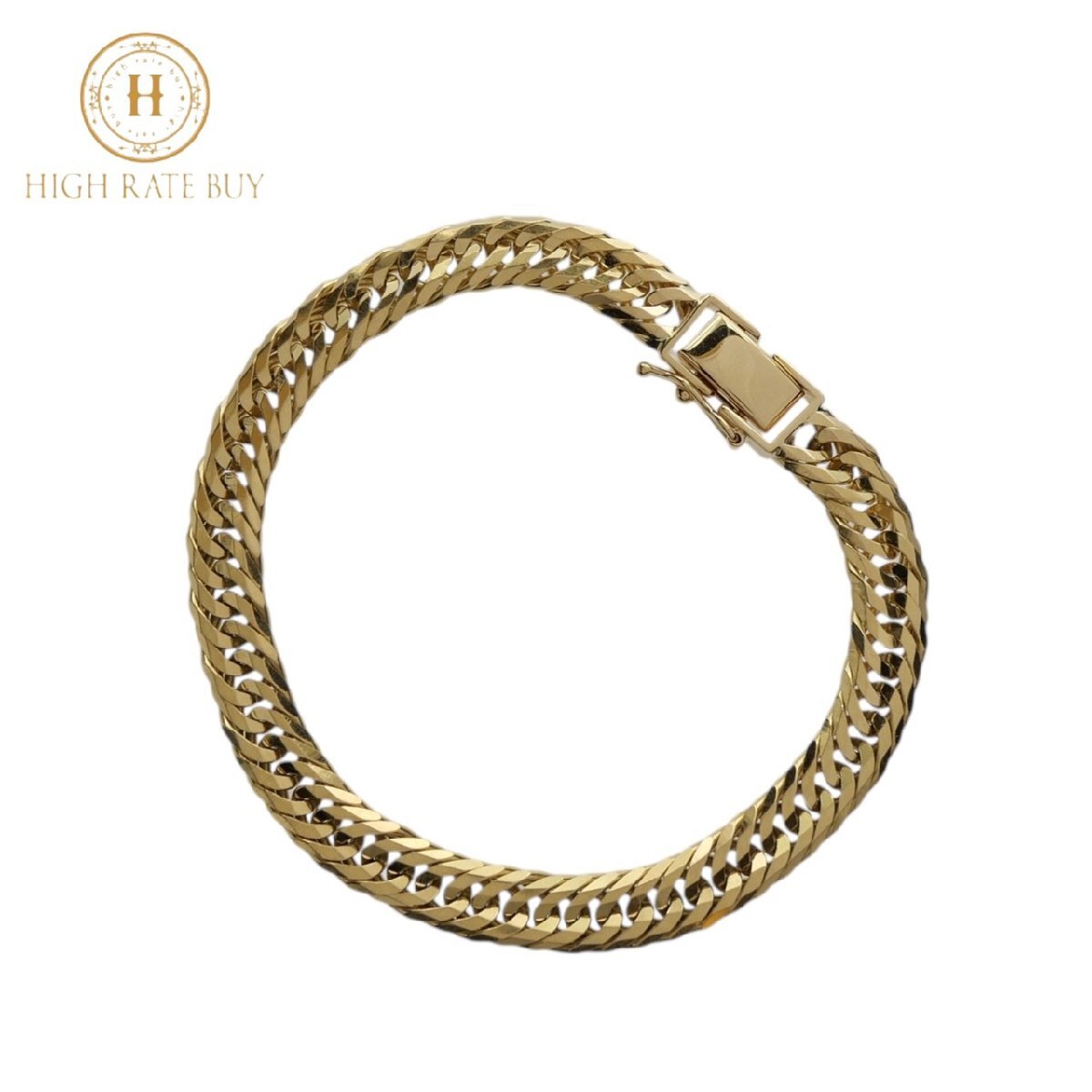 【新品】 喜平ブレスレット K18 18金 750 12面トリプル 30.3g 20cm 7.7mm キヘイ チェーン 金ブレス 造幣局検定マーク 18cm 30g メンズ拍卖