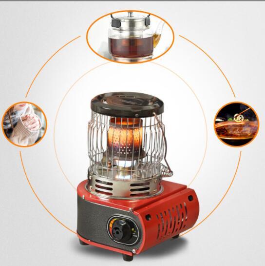 新入荷カセットガスストーブ ガスヒーター キャンプ1台多役防災釣り旅行用多機能暖房器具速暖持ち運び電源不要小型アウトドア 屋外レッド拍卖