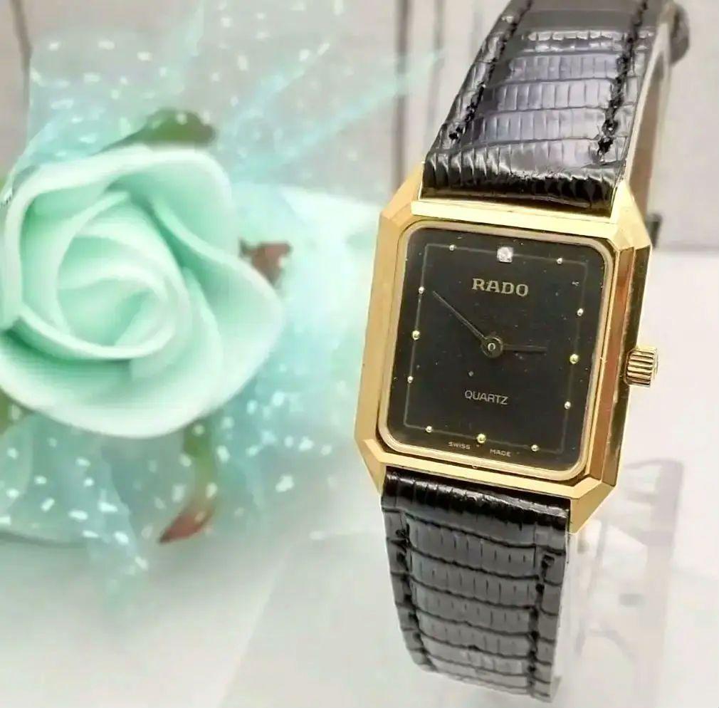 稼働品 ラドー レディース 腕時計 スクエア レクタンギュラー クォーツ式拍卖