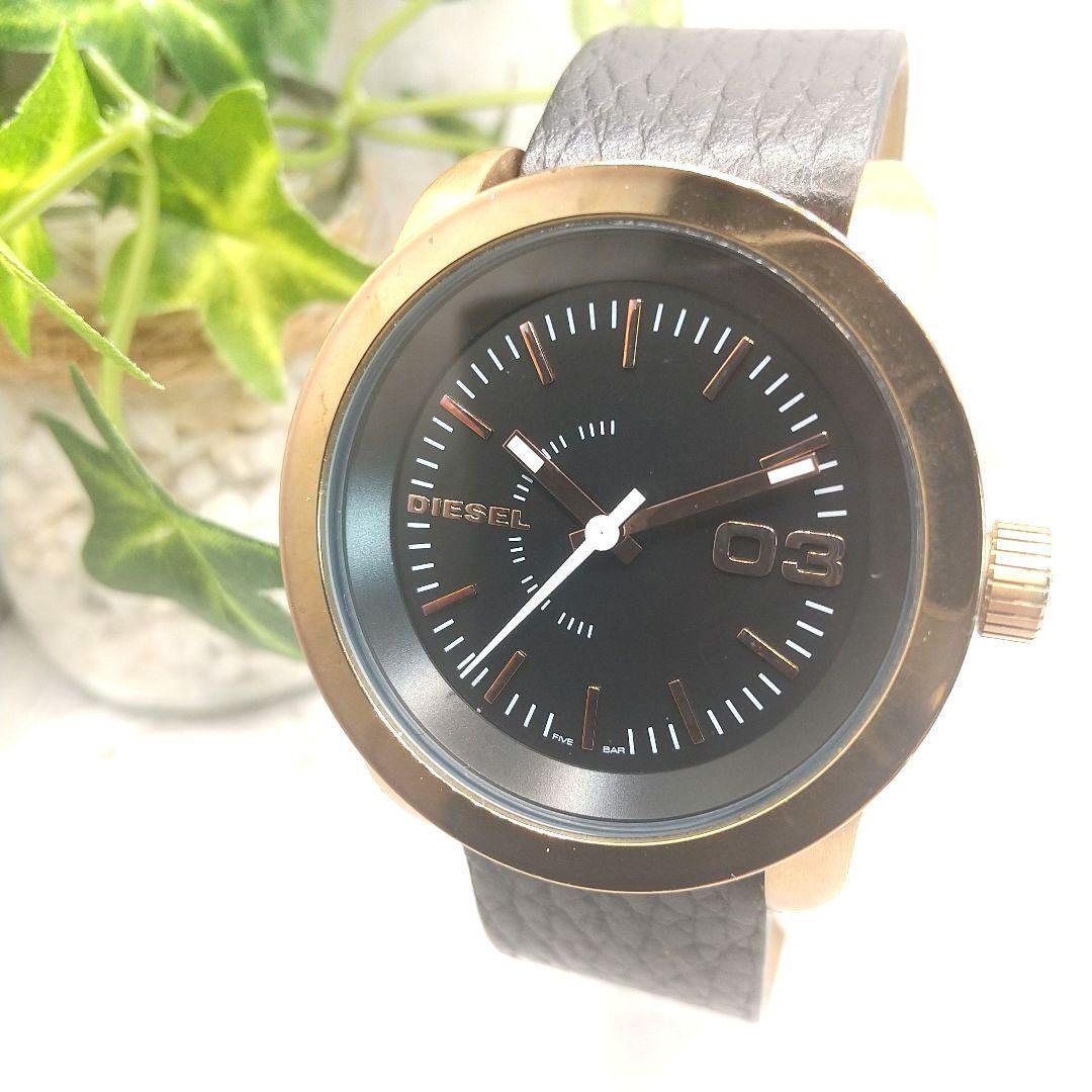 稼働品 ディーゼル 腕時計 男女両用 レザーベルト クォーツ式 DIESEL拍卖