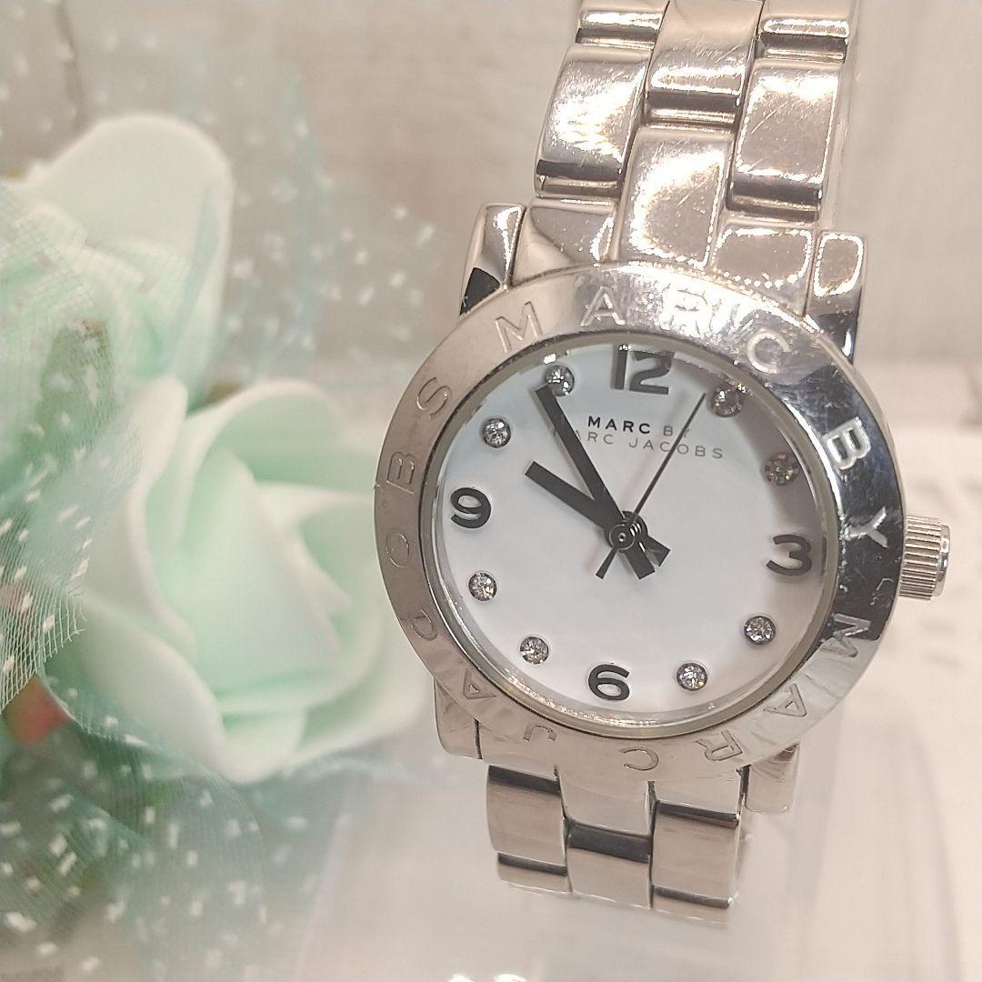 稼働品 マークジェイコブス 腕時計 レディース ストーン付 クォーツ式拍卖