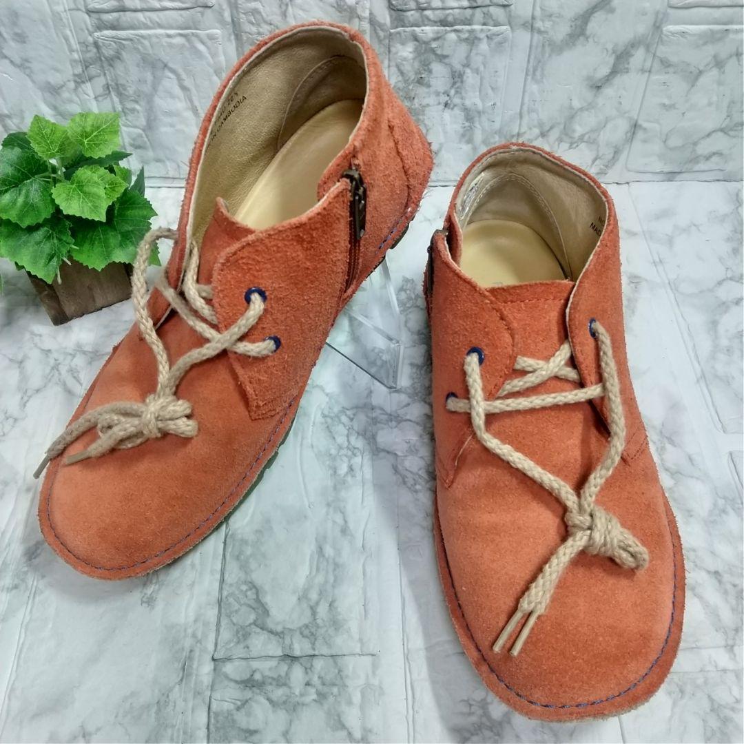 リーガル ショートブーツ 22.5cm サイドジップ スエード レザー拍卖