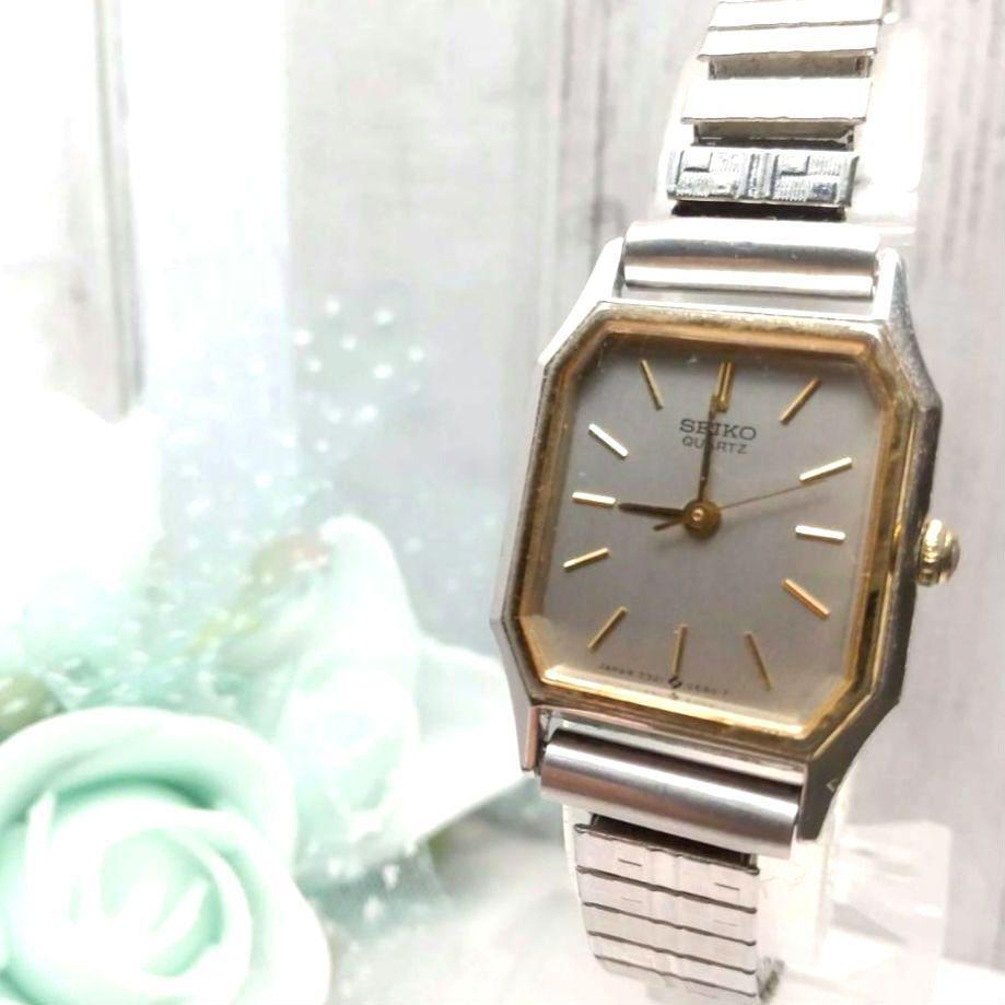 稼動品 セイコー 長方形 腕時計 レディース拍卖