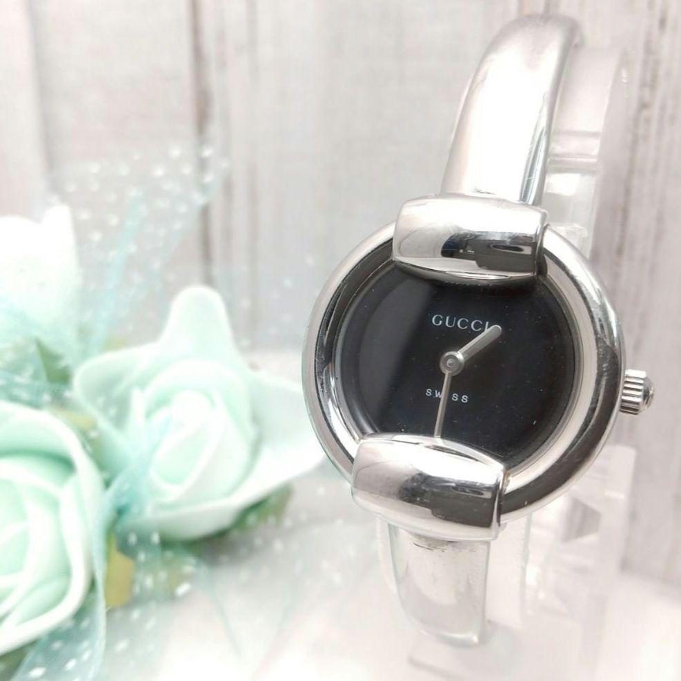 稼働品 グッチ バングル 腕時計 レディース拍卖