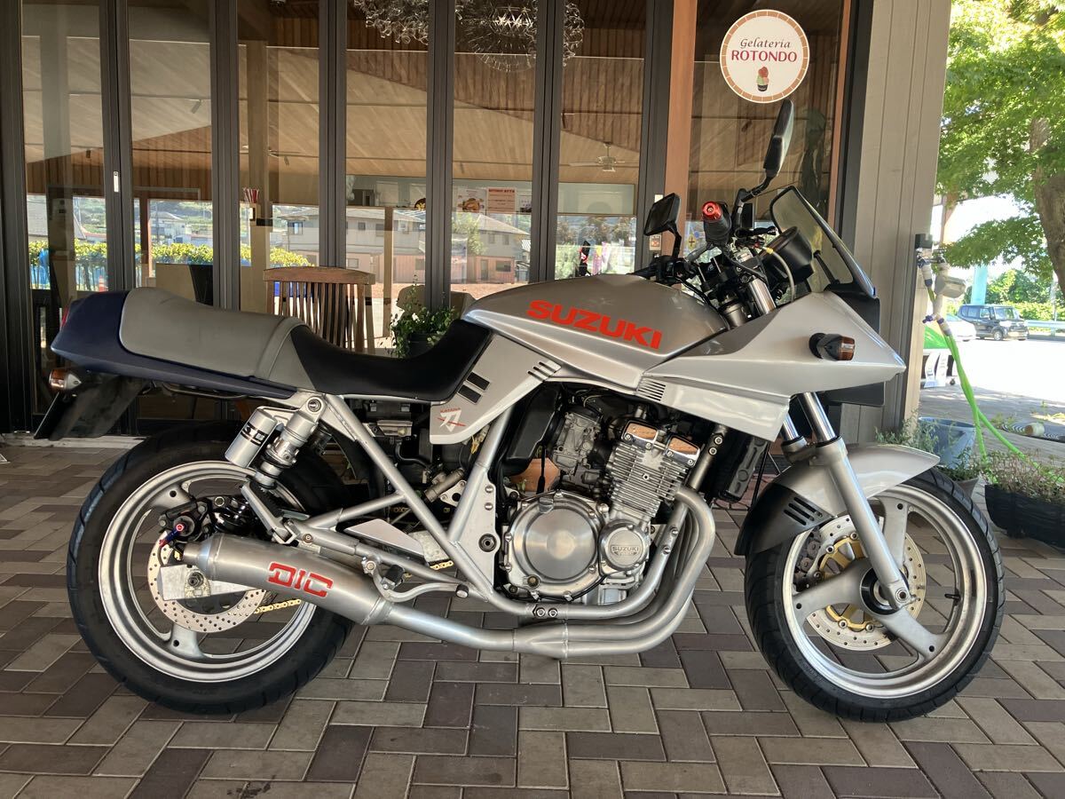 SUZUKI GSX250S 刀 カタナ GJ76A 実働 書付き 機関良好 自賠責保険付き DICマフラー 前後タイヤ新品 アップハンドル装着 拍卖