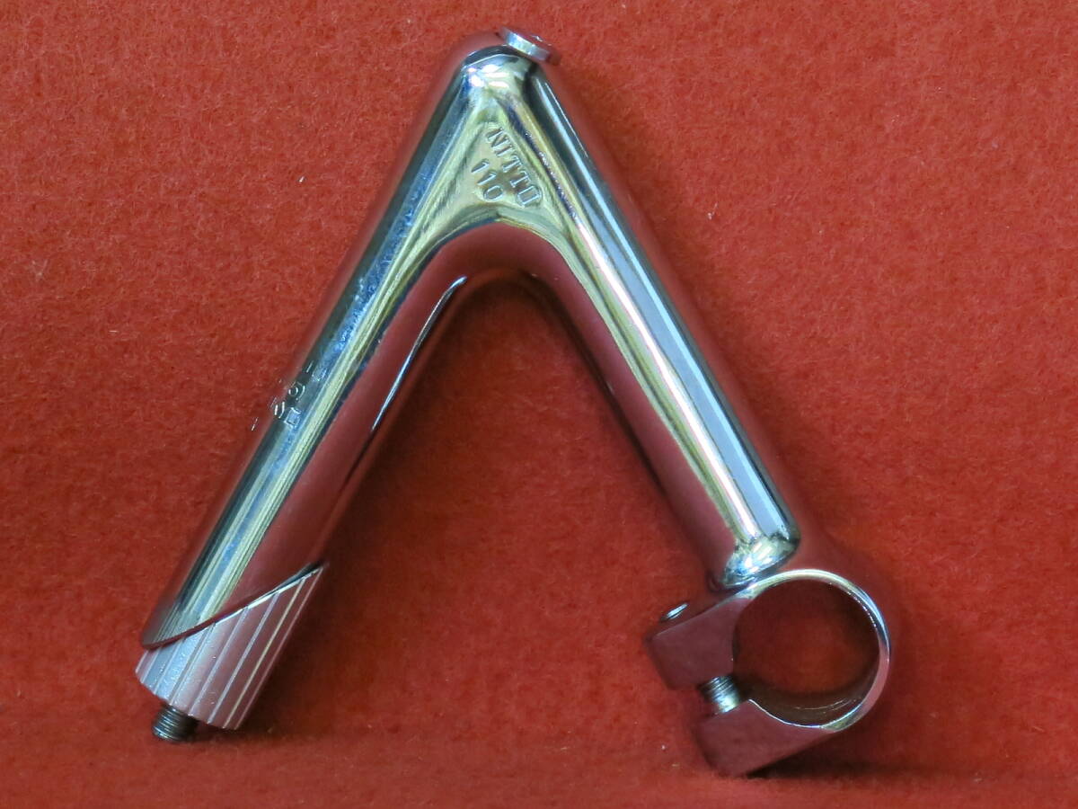 STM-02037-14242 日東 ニットー NITTO NJS ピスト用 鉄ハンドルステム110/22.2/クランプ径25.4mm 58°中古拍卖