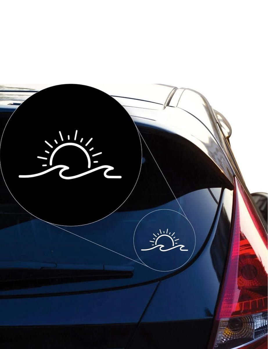 carステッカー 車 サニー シール カーステッカー 太陽 晴れ オシャレ カスタム オリジナル 白 ステッカー おもしろ拍卖