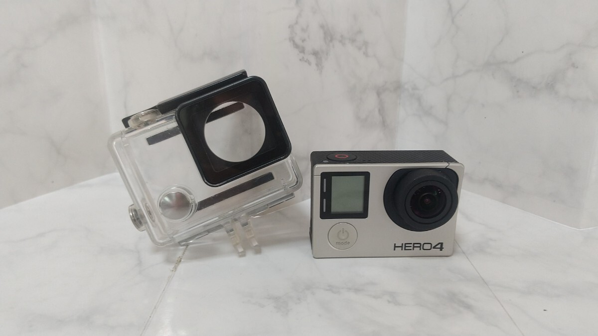 K5240 GoPro HERO4 ゴープロ アクションカメラ ケース付き / 動作未確認 現状品 ジャンク 拍卖