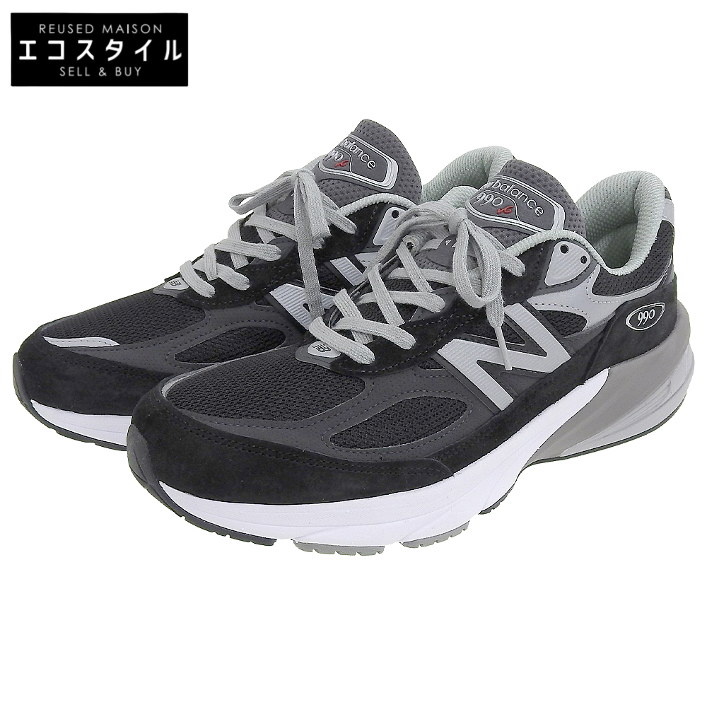 新品同様 New Balance ニューバランス 990V6 ローカット スニーカー シューズ メンズ Black ブラック 27cm M990BK6拍卖