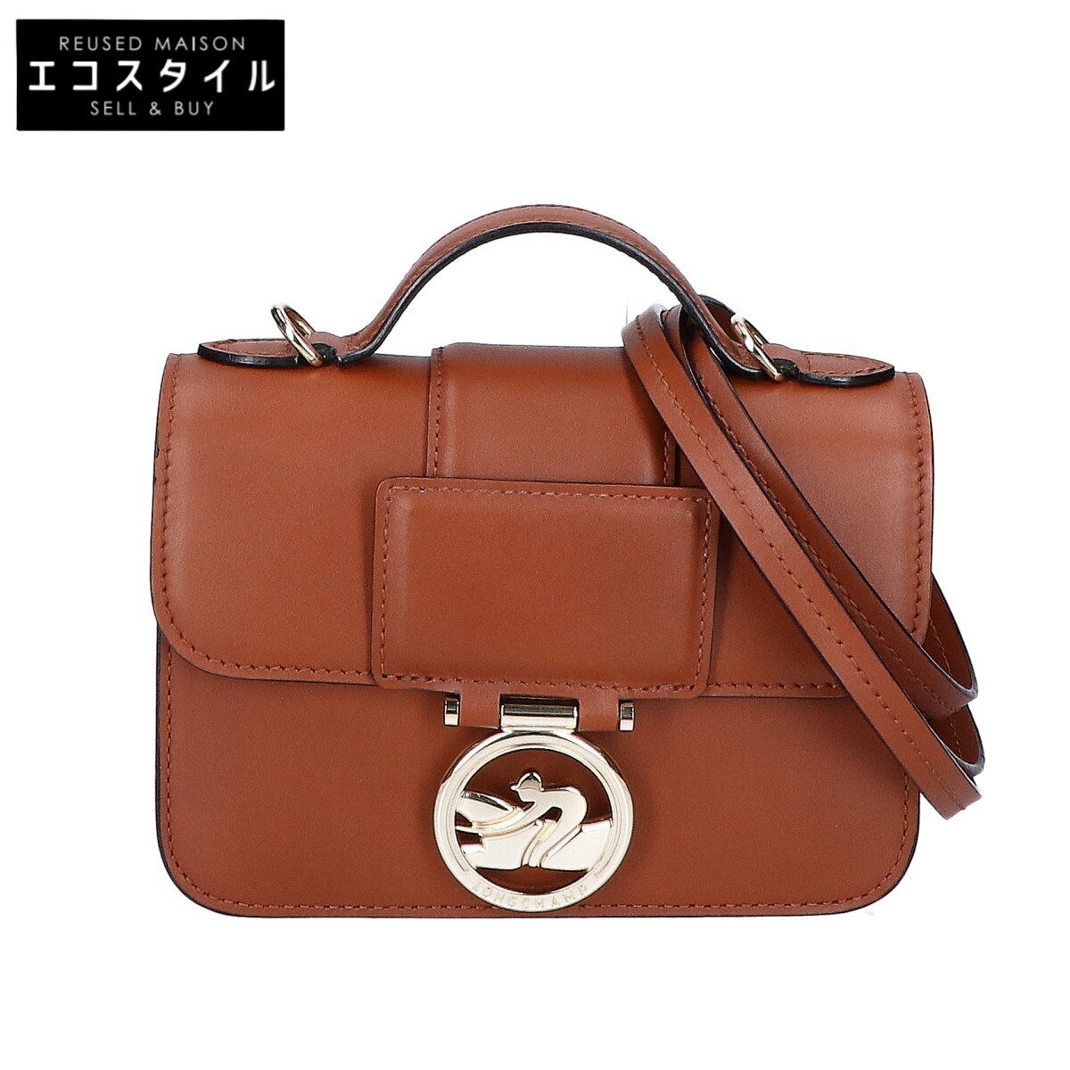 新品同様 Longchamp ロンシャン 10180HAU504 ボックストロット クロスボディバッグ ショルダーバッグ XS COGNAC レディース拍卖