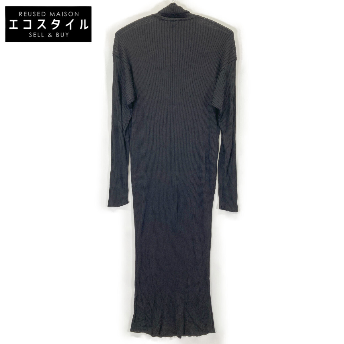 BALENCIAGA バレンシアガ 20AW 641384 ブラック ハイネックニットワンピース ブラック XS ワンピース レーヨン レディース 中古拍卖