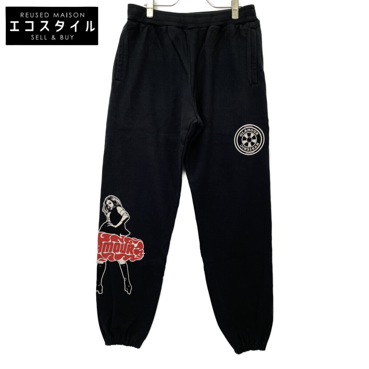 HYSTERIC ヒステリック 02241CP01 ブラック スウェットパンツ ブラック M ボトムス コットン メンズ 中古拍卖