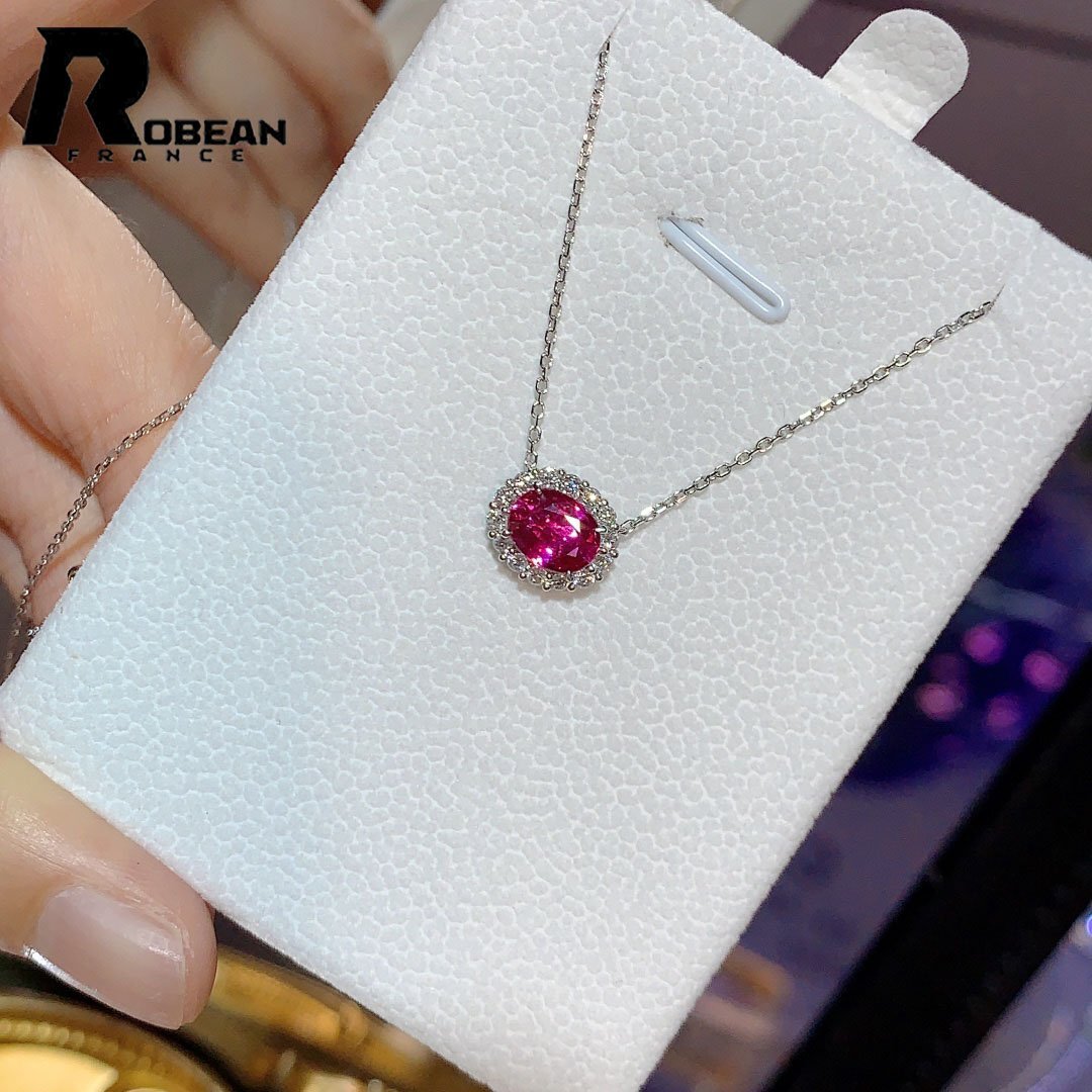 絶賛 EU製 定価478万円★ROBEAN・ルビー・ダイヤモンド・ネックレス★パワーストーン 天然石 綺麗 勝利の石 プレゼント K18(18金)714017拍卖