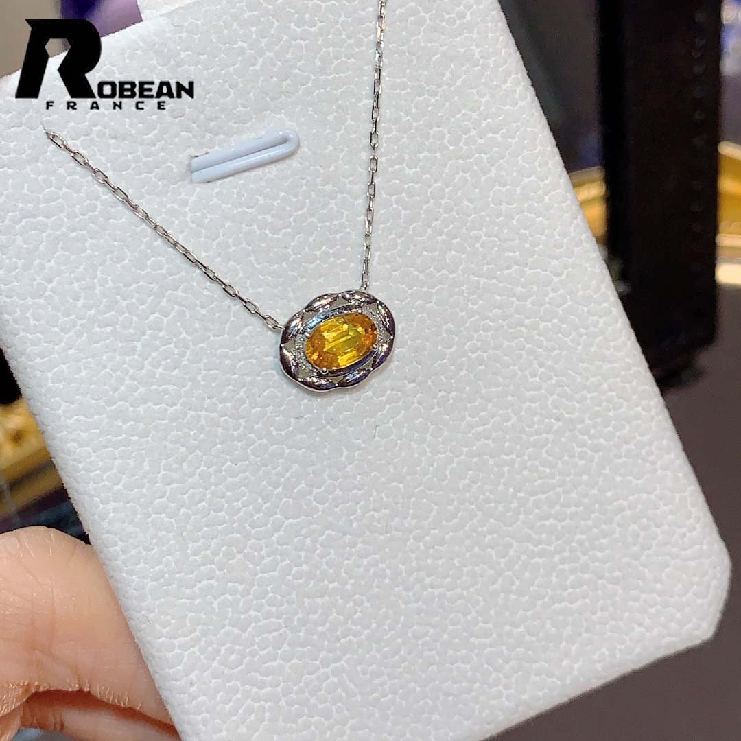 希少 EU製 定価86万円★ROBEAN・イエローサファイア・ダイヤモンド・ネックレス★天然石 パワーストーン 金運 K18(18金)00080167拍卖