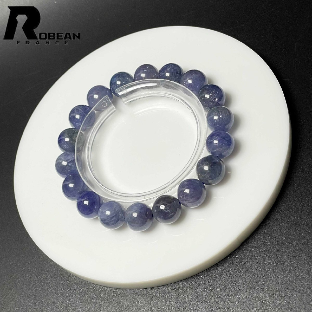 貴重 EU製 定価23万円★ROBEAN・タンザナイト★パワーストーン ブレスレット 天然石 原石 お守り ギフト 11-11.5mm M0814390拍卖