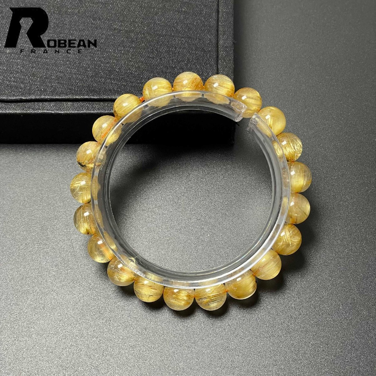 レア EU製 定価41万円★ROBEAN・極!極満針ルチルクォーツ★ブレスレット パワーストーン 天然石 金運 お守り 9.3-9.8mm D0606420拍卖