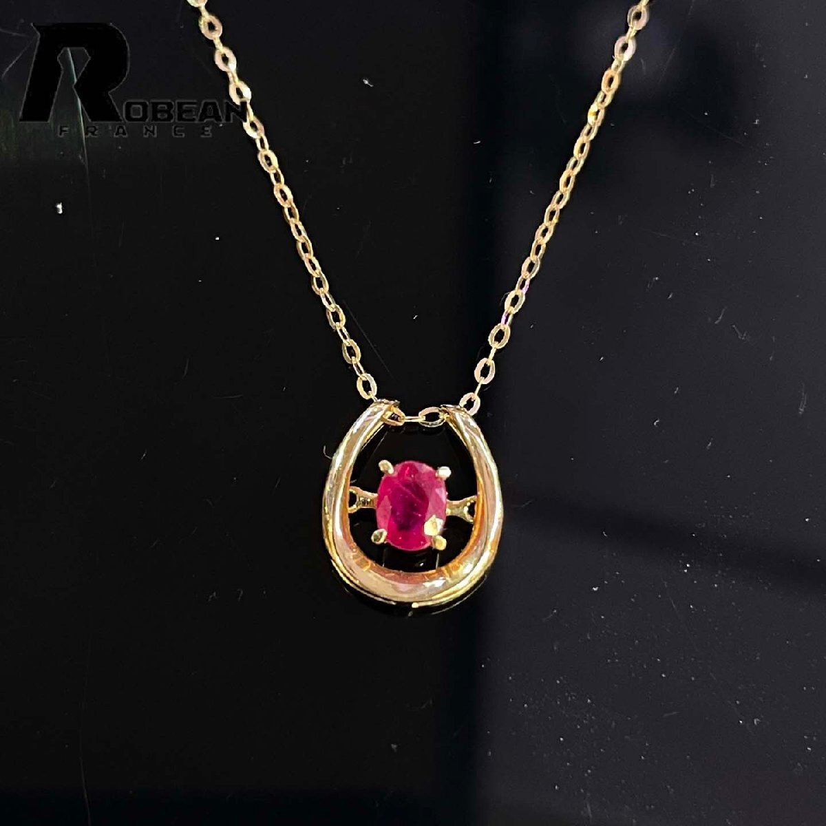 上級 EU製 定価61万円★ROBEAN・ルビー・ネックレス★パワーストーン 天然石 綺麗 勝利の石 プレゼント K18(18金)00009940拍卖