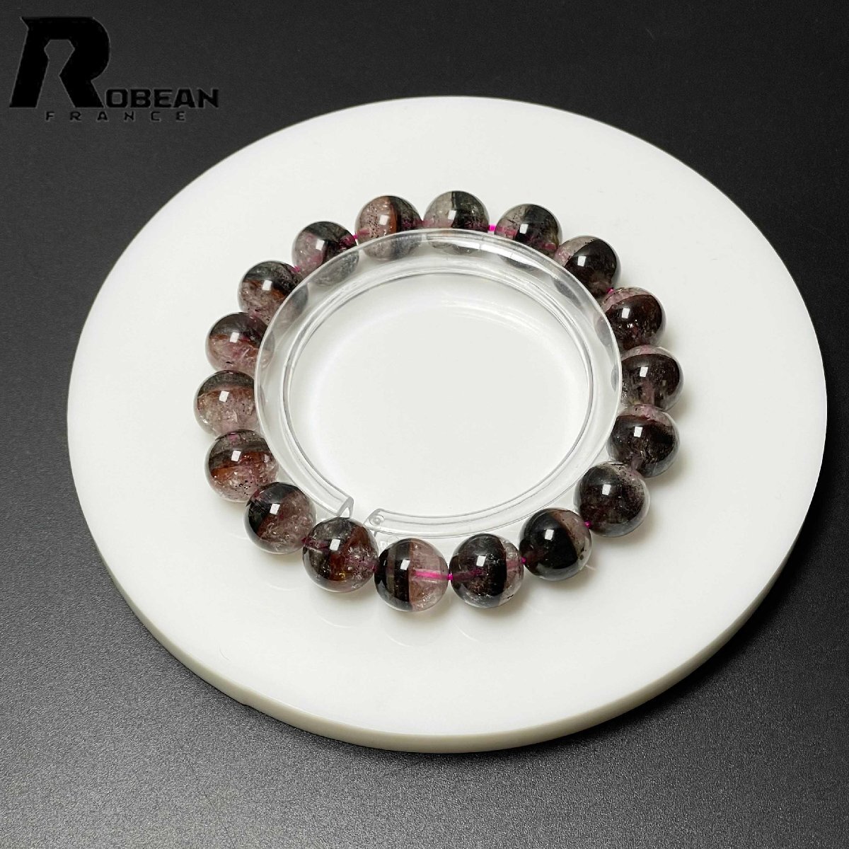 夢色 EU製 定価21万円★ROBEAN・オーロラクォーツ・イン・スーパーセブン★パワーストーン ブレスレット 天然石 綺麗 10.8-11.3mm D0606400拍卖
