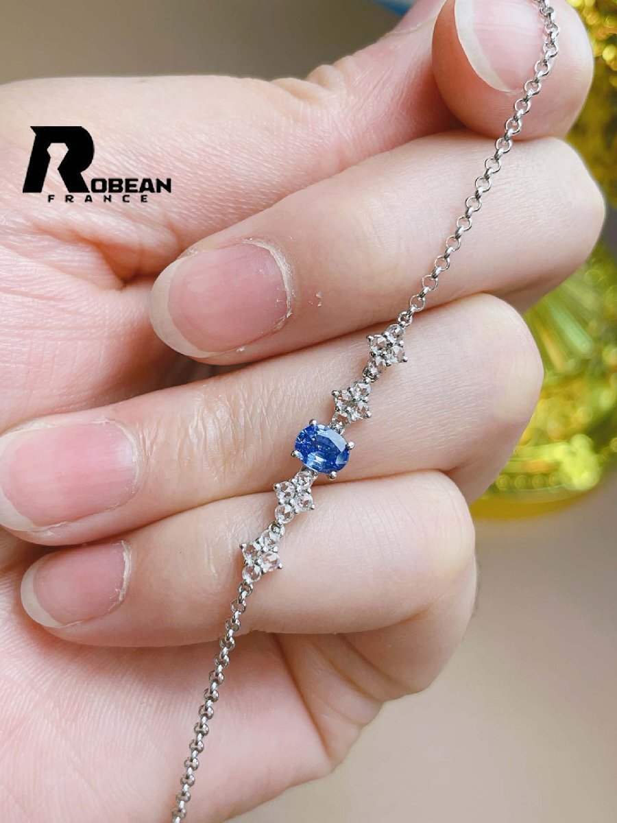 絶賛 EU製 定価106万円★ROBEAN・サファイア・ブレスレット★ホワイトサファイア パワーストーン 天然石 誕生石 K18(18金)00109853拍卖
