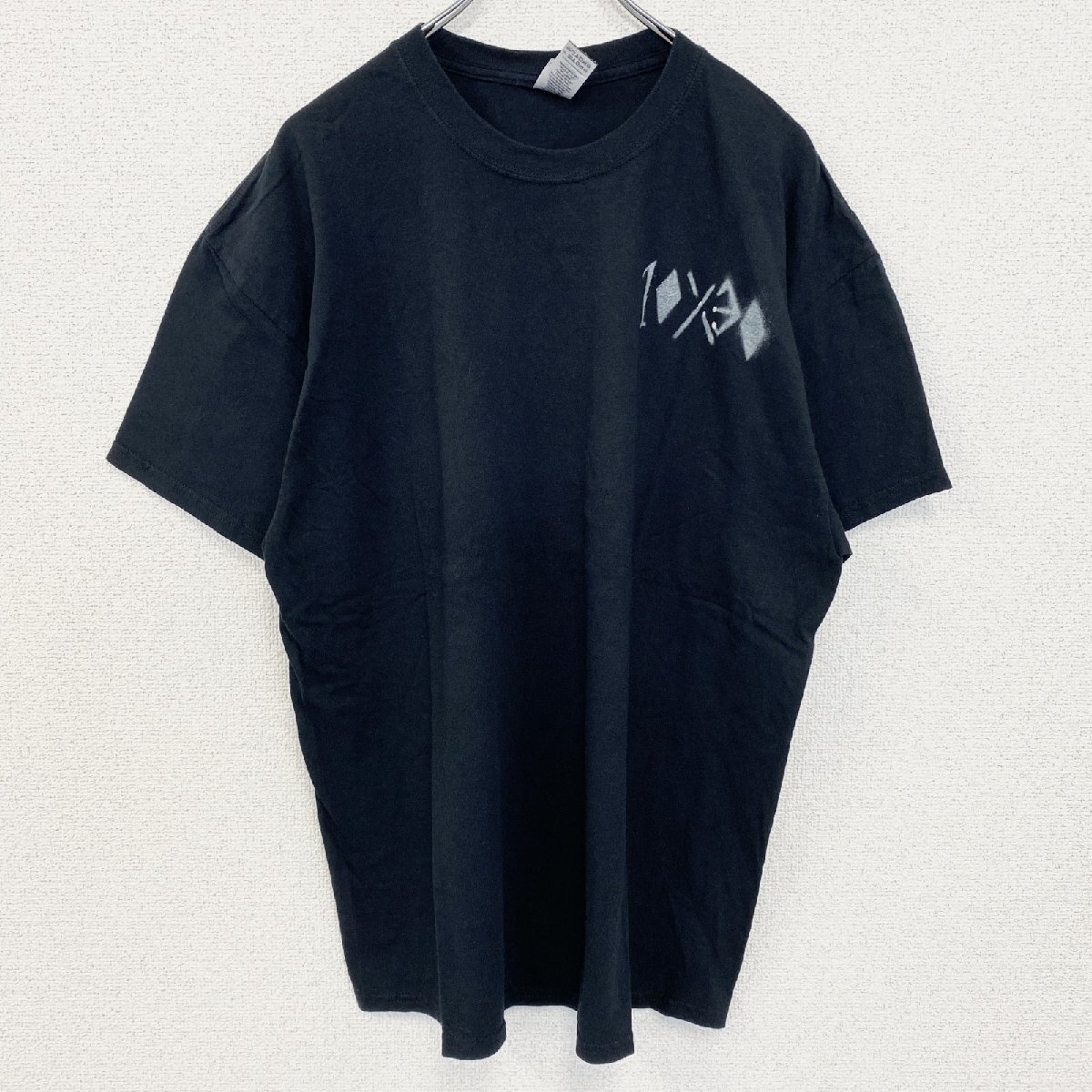 古着 used GILDAN ギルダン 半袖トデザインプリントTシャツ 黒 ブラック ビックシルエット XLサイズ拍卖