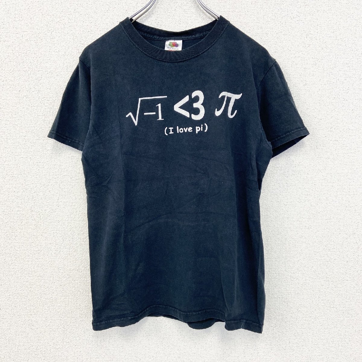 古着 used FRUIT OF THE ROOM 半袖プリントTシャツ カジュアル クルーネック レトロデザイン 黒 Sサイズ拍卖