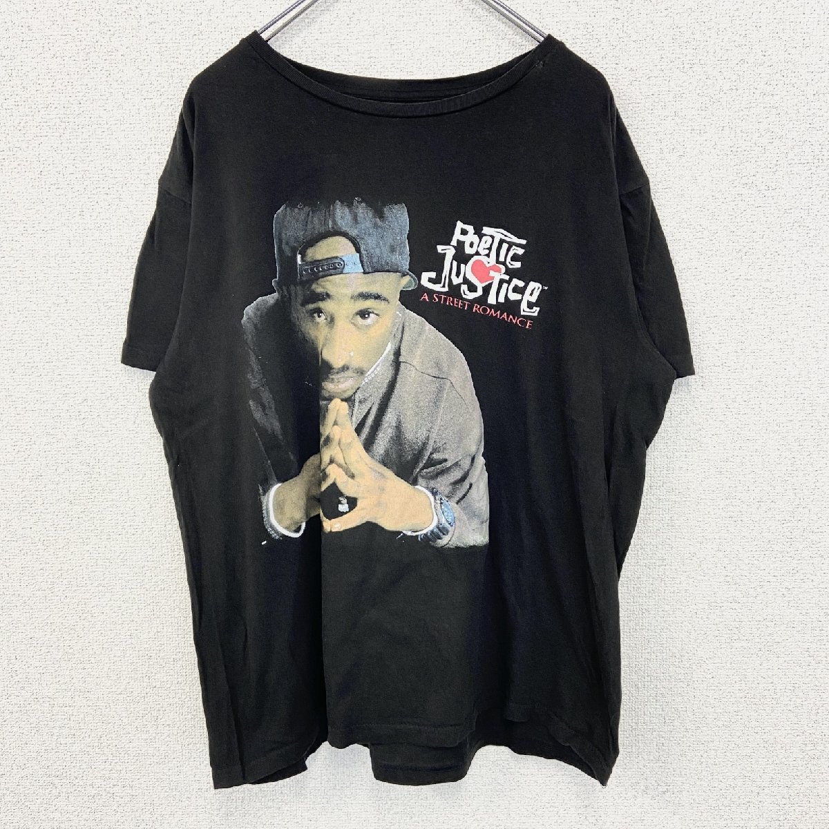 古着 used POTETIC JUSTICE ポエティク ジャスティス 半袖ドラマプリントTシャツ クルーネック XLサイズ拍卖