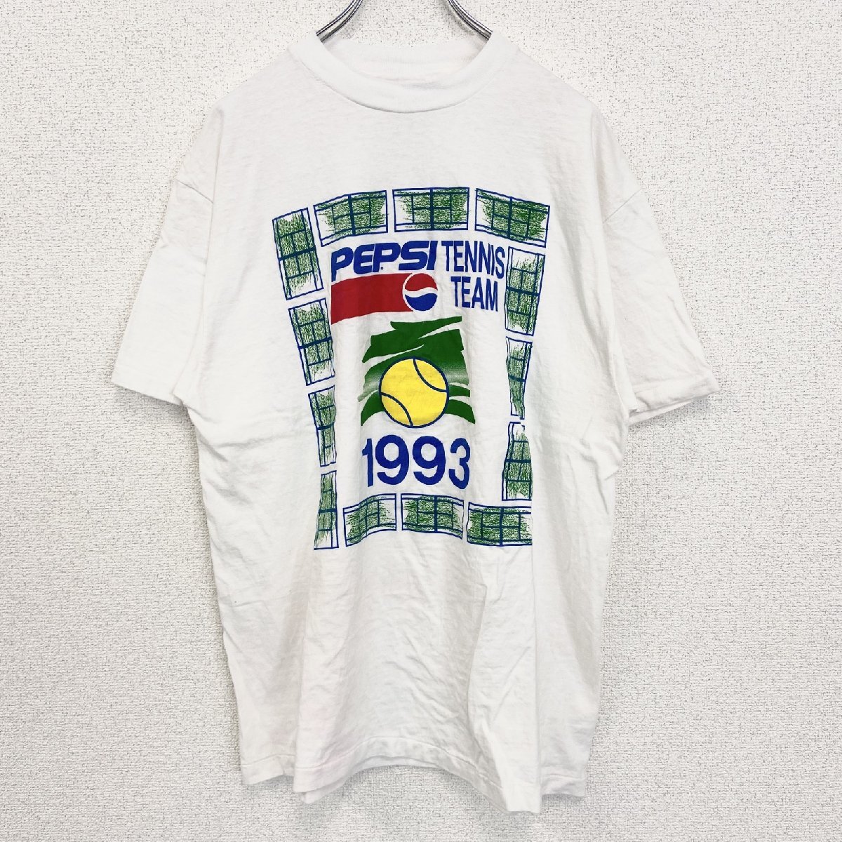 古着 used Hanes ヘインズ 半袖プリントTシャツ ペプシコーラ シングルステッチ 90s クルーネック 白 Lサイズ拍卖