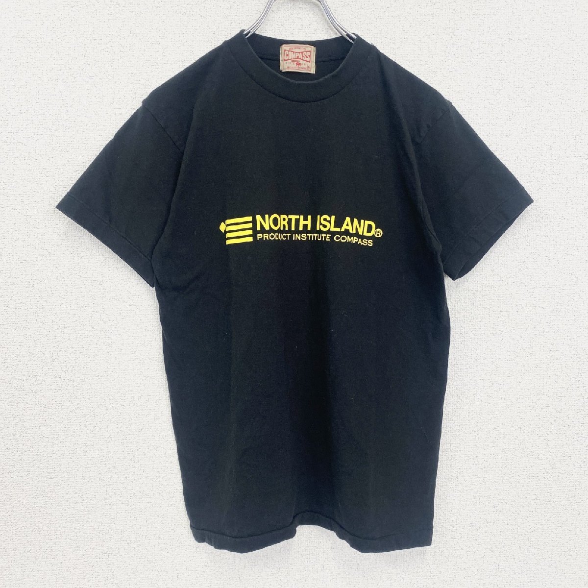 古着 used  90s 熊出没注意 半袖アニマルプリントTシャツ ヴィンテージ シングルステッチ 黒 ブラック Mサイズ拍卖