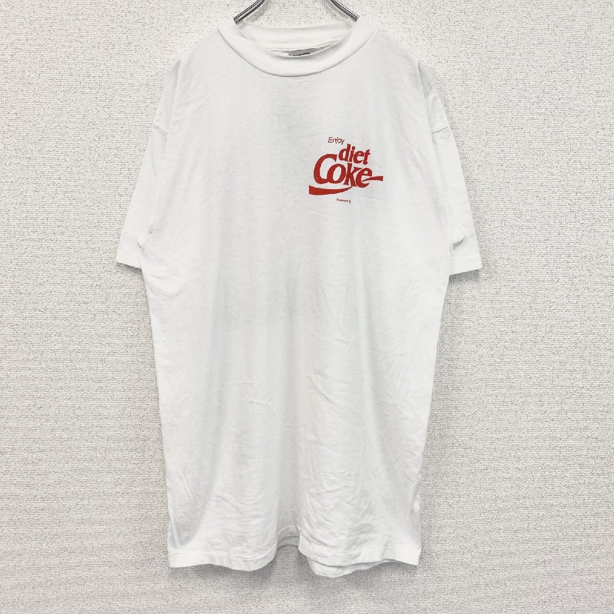 古着 used ONEITA 半袖プリントTシャツ カジュアルデザイン ダイエットコーラ 白 レトロ クルーネック XXLサイズ拍卖