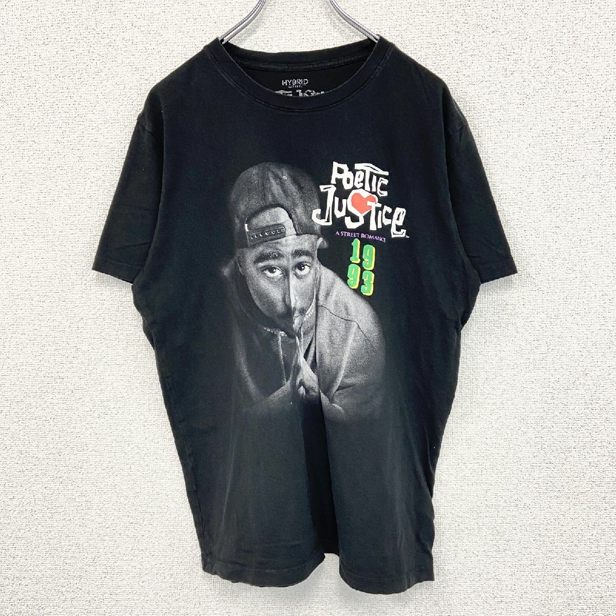 古着 used Poetic Justice Shirt 半袖プリントTシャツ 2PAC 黒 クルーネック レトロ Lサイズ拍卖
