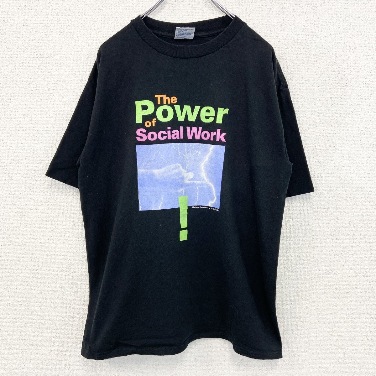 古着 used 90s ALL Sport 半袖プリントTシャツ US製 ヴィンテージ シングルステッチ 黒 Lサイズ拍卖
