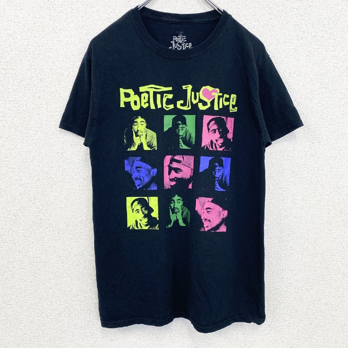 古着 used POETIC JUSTICE 半袖フォトプリントムービーTシャツ ラップT 映画 黒 ブラック Sサイズ拍卖