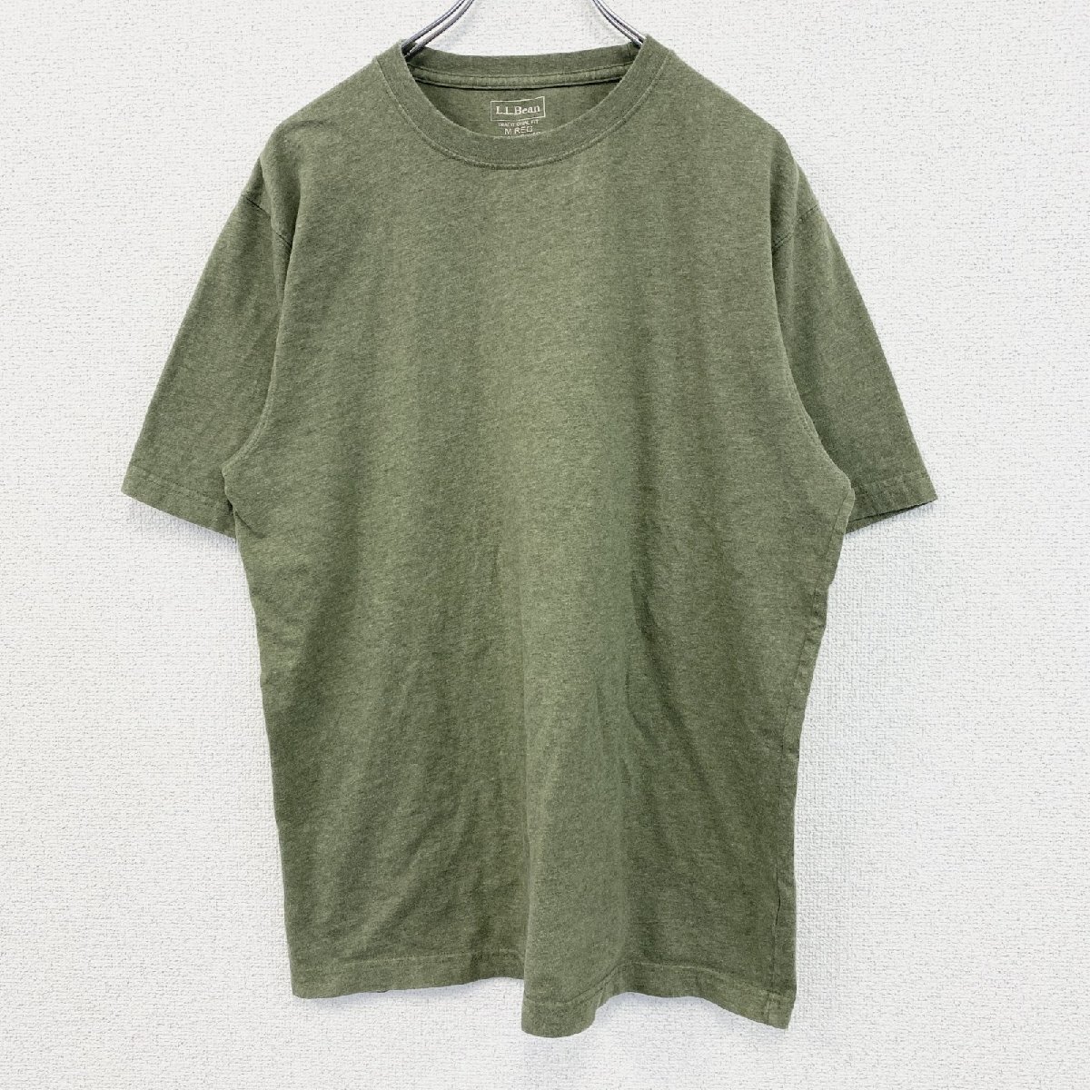 古着 used L.L.Bean エルエルビーン 半袖プリントTシャツ カジュアルデザイン ノームコア クルーネック 緑 Mサイズ拍卖
