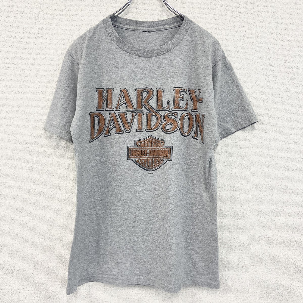 古着 used 00s HARLEY DAVIDSON ハーレーダビッドソン 半袖両面プリントTシャツ 灰色 グレー拍卖