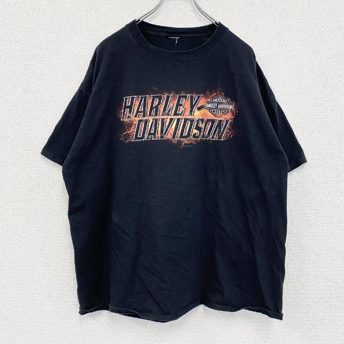 古着 used 00s HARLEY DAVIDSON ハーレーダビッドソン 半袖プリントTシャツ ヴィンテージ 黒 ブラック拍卖