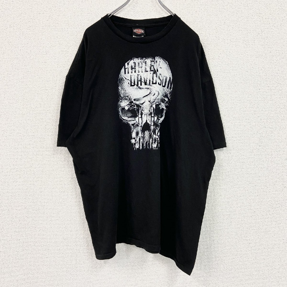 古着 used HARLEY DAVIDSON ハーレーダビッドソン 半袖プリントTシャツ 黒 ブラック XXLサイズ拍卖
