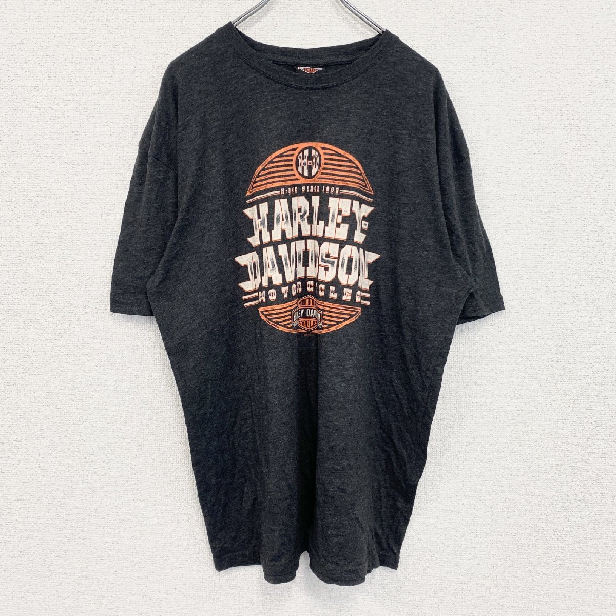古着 used HARLEY DAVIDSON ハーレーダビッドソン 半袖プリントTシャツ 黒 ブラック XLサイズ拍卖