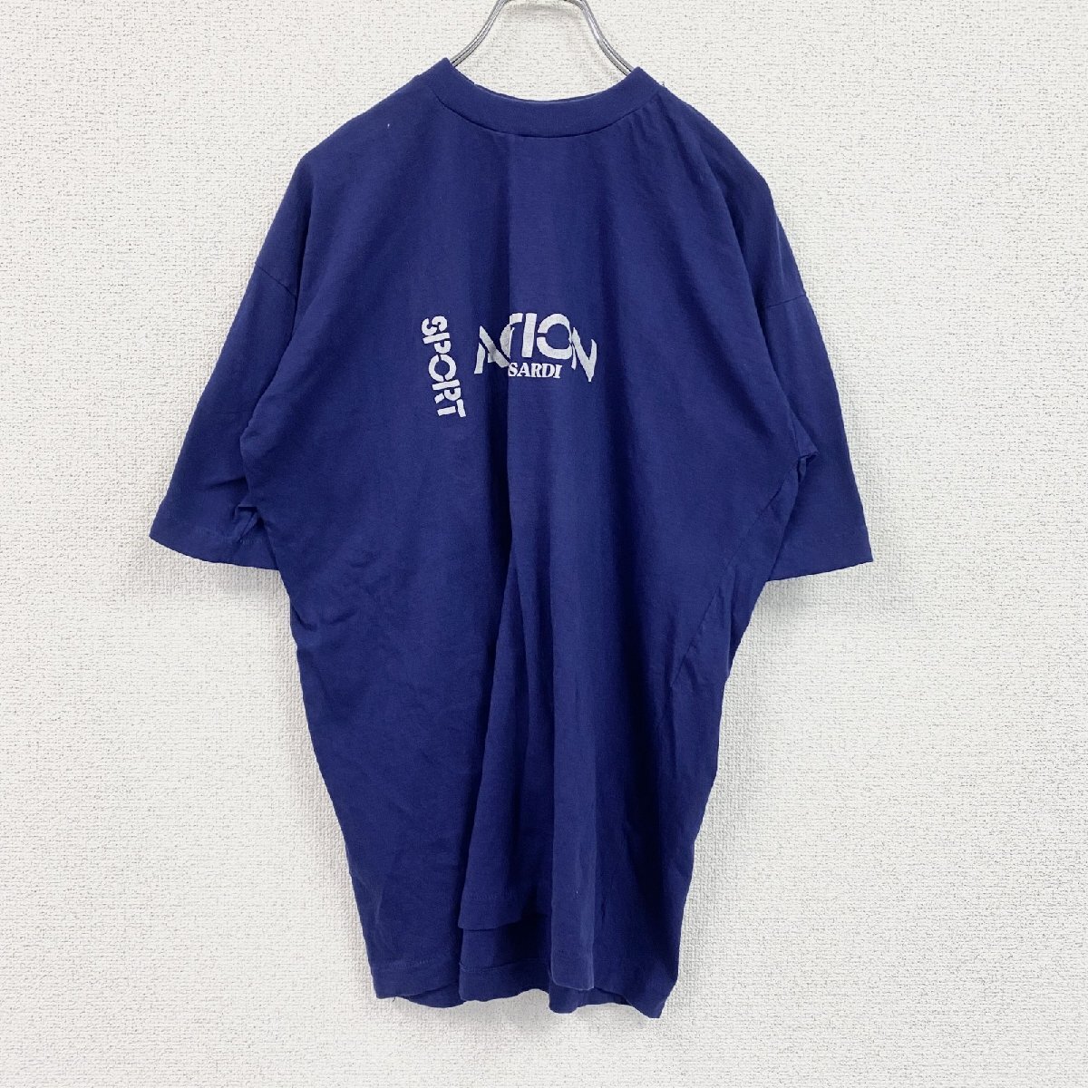 古着 used 90s LEMON COLLECTION 半袖プリントTシャツ シングルステッチ 青 ブルー XXLサイズ拍卖